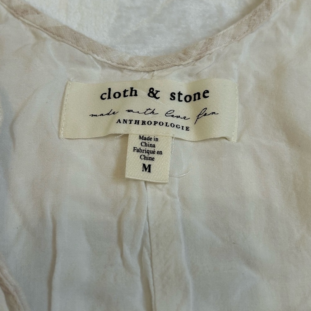 Anthropologie Cloth & Stone Tie-Back Tunic Dress | Size Medium - Picture 6 of 9